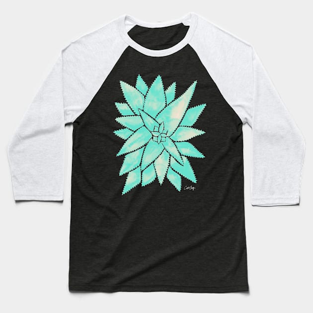 Mint Aloe Vera Baseball T-Shirt by CatCoq
